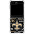 NFL New Orleans Saints Black Blast Galaxy Z Flip6 Clear Case
